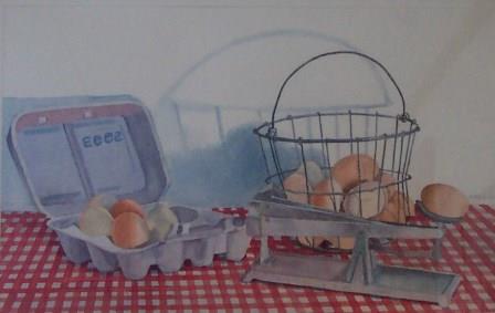 Painting of "Eggs from Farm"